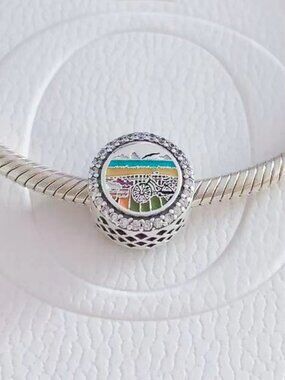 Pandora Ocean City NJ Charm Bike on Boardwalk Bead Charm 925